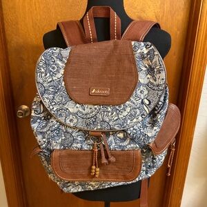 Sakroots Pacific Canvas/Flap/Drawstring Navy Desert Spirit